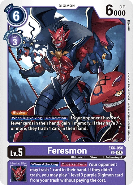 Feresmon (EX6-050) | DigimonCardGame Wiki | Fandom Feresmon (EX6-050) | DigimonCardGame Wiki | Fandom