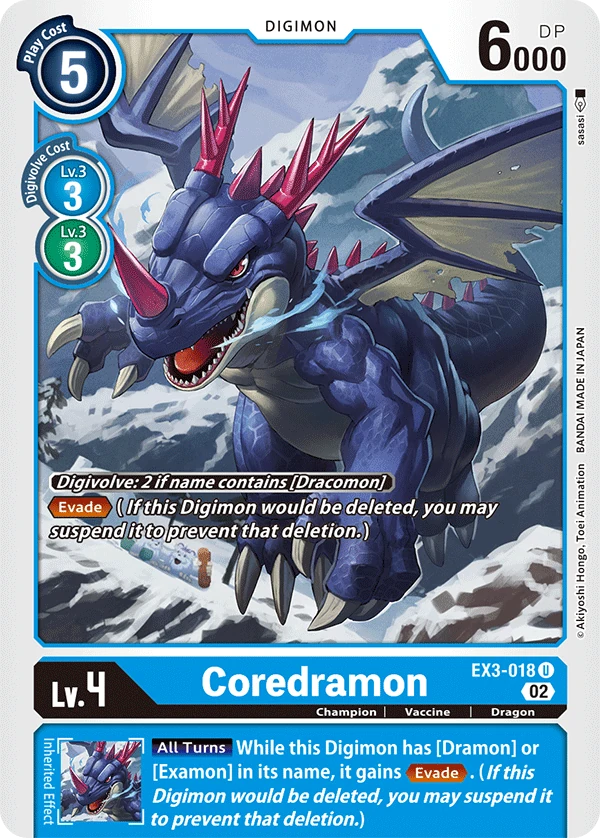 Coredramon (EX3-018) | DigimonCardGame Wiki | Fandom