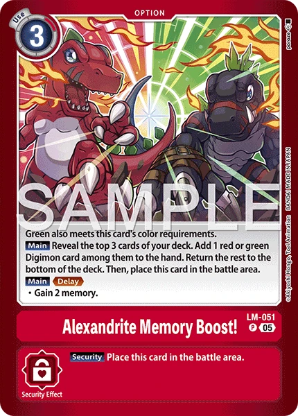 Alexandrite Memory Boost! (LM-051) | DigimonCardGame Wiki | Fandom
