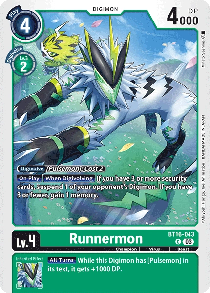 Runnermon (BT16-043) | DigimonCardGame Wiki | Fandom