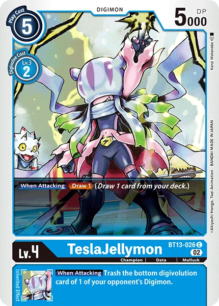 TeslaJellymon (BT13-026) | DigimonCardGame Wiki | Fandom