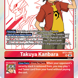 デジモンカード Takuya Kanbara (英語版) Takuya Kanbara (Alternate Art) - World Convergence - Digimon