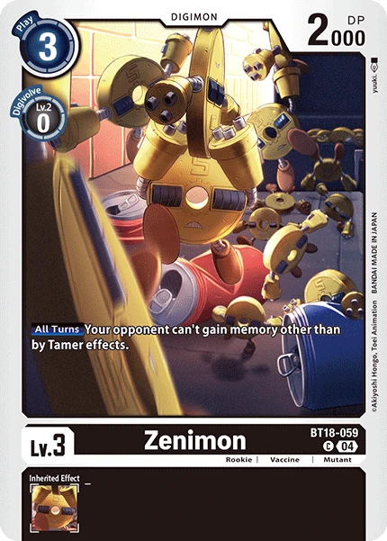 【新品】Monmonページ Zenimon (BT18-059) | DigimonCardGame Wiki | Fandom