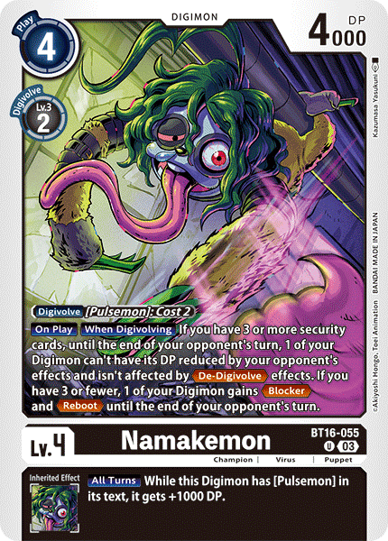 Namakemon (BT16-055) | DigimonCardGame Wiki | Fandom