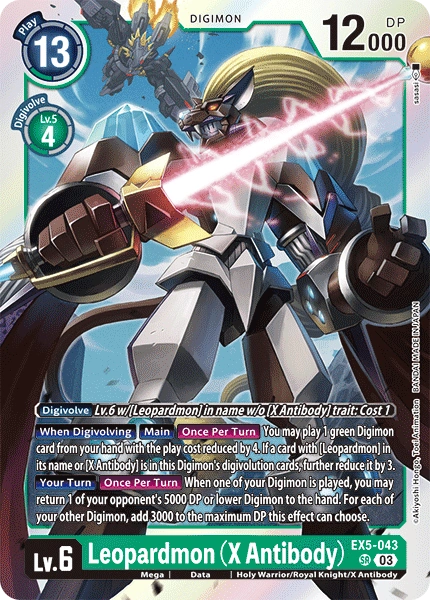 Leopardmon (X Antibody) (EX5-043) | DigimonCardGame Wiki | Fandom