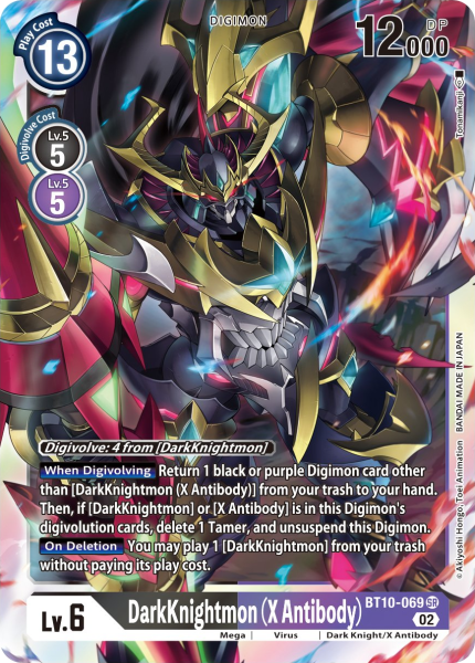 DarkKnightmon (X Antibody) (BT10-069) | DigimonCardGame Wiki DarkKnightmon (X Antibody) (BT10-069) | DigimonCardGame Wiki