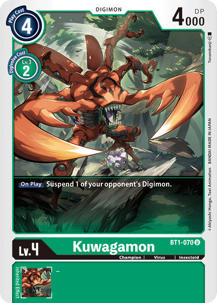 Kuwagamon (BT1-070) | DigimonCardGame Wiki | Fandom