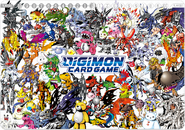 Playmat Featuring art from the Digimon Encyclopaedia