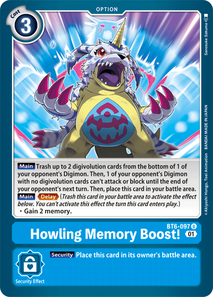 Howling Memory Boost! (BT6-097) | DigimonCardGame Wiki | Fandom