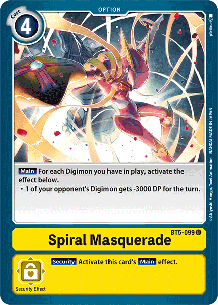 Spiral Masquerade (BT5-099) | DigimonCardGame Wiki | Fandom