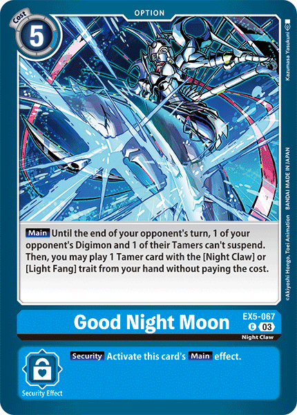 Good Night Moon (EX5-067) | DigimonCardGame Wiki | Fandom