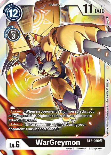 Digimon Card Game BT1-025 Wargreymon SR Booster Box 1.0 ENGLISH NM
