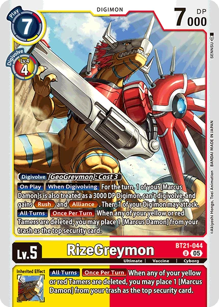 RizeGreymon (BT21-044) | DigimonCardGame Wiki | Fandom