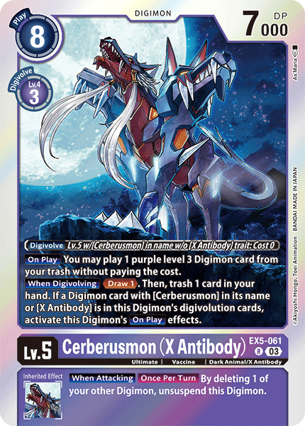 Cerberusmon (X Antibody) (EX5-061) | DigimonCardGame Wiki