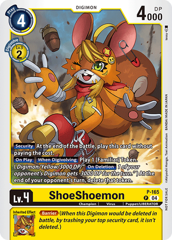 ShoeShoemon (P-165) | DigimonCardGame Wiki | Fandom ShoeShoemon (P-165) | DigimonCardGame Wiki | Fandom