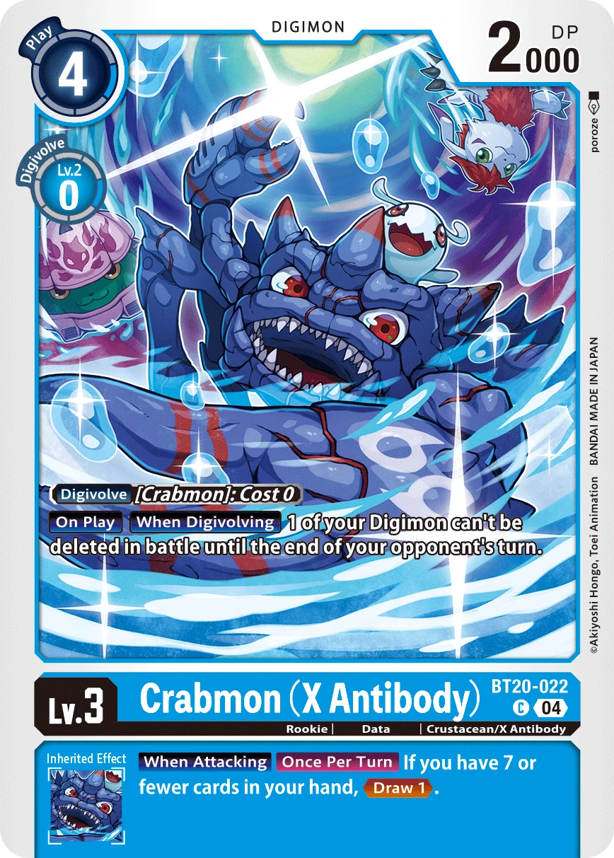 Crabmon (X Antibody) (BT20-022) | DigimonCardGame Wiki | Fandom