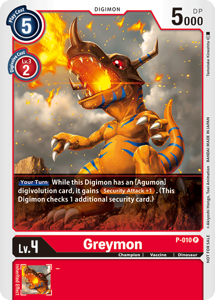 DIGIMON PROMO GREYMON PSA10 グレイモン　デジモン Greymon (P-010) | DigimonCardGame Wiki | Fandom