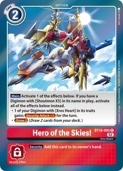 Hero of the Skies! (BT10-095) | DigimonCardGame Wiki | Fandom