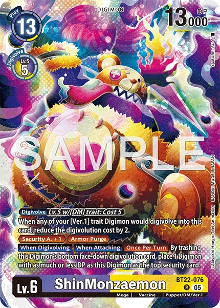 ShinMonzaemon (BT22-076) | DigimonCardGame Wiki | Fandom