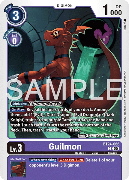 digimon guilmon card Guilmon [ST7-03] (Alternate Art) [Starter Deck: Beelzemon Advanced Dec main image 0