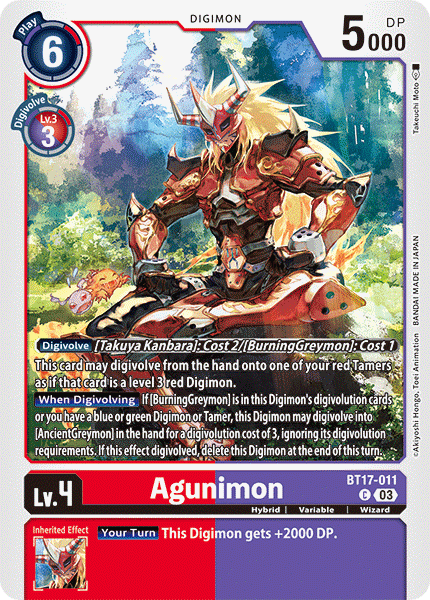 デジモンカード BT17 4コン Agunimon (BT17-011) | DigimonCardGame Wiki | Fandom