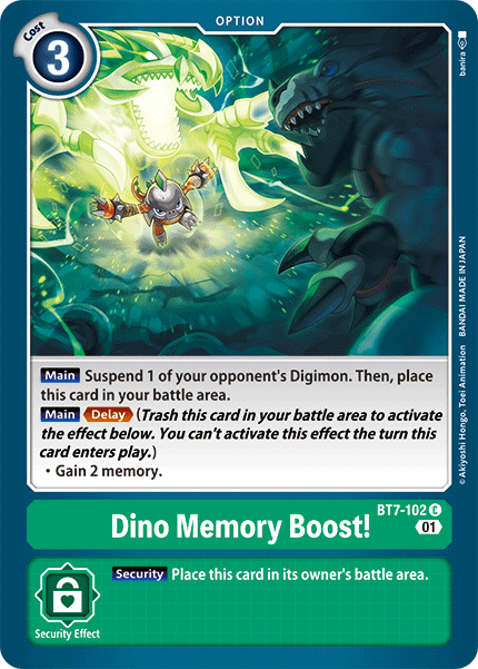 Dino Memory Boost! (BT7-102) | DigimonCardGame Wiki | Fandom