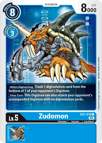 Riramonです Zudomon (EX1-018) | DigimonCardGame Wiki | Fandom