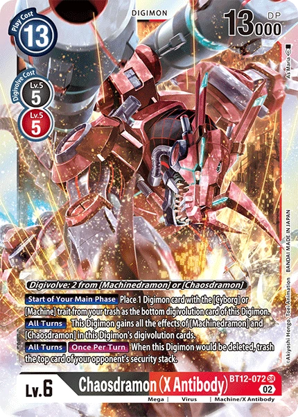Chaosdramon (X Antibody) (BT12-072) | DigimonCardGame Wiki | Fandom