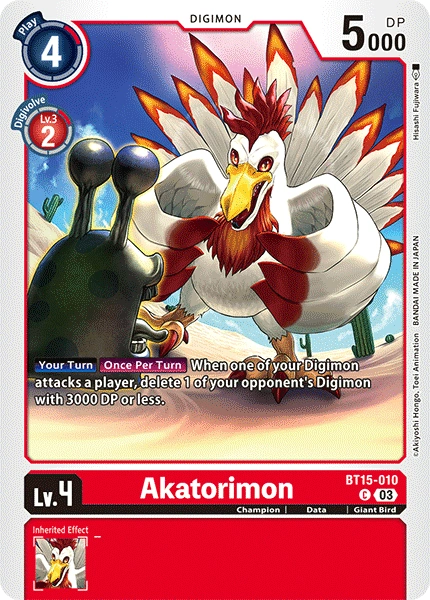 Akatorimon (BT15-010) | DigimonCardGame Wiki | Fandom Akatorimon (BT15-010) | DigimonCardGame Wiki | Fandom