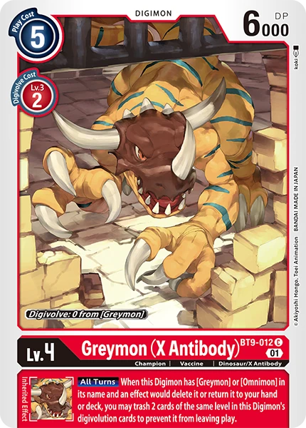Greymon (X Antibody) (BT9-012) | DigimonCardGame Wiki | Fandom