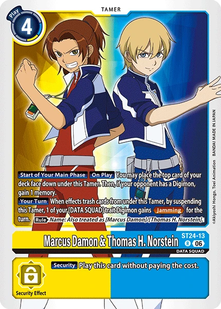 Marcus Damon & Thomas H. Norstein (ST24-13) | DigimonCardGame Wiki