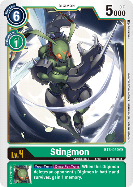 Stingmon (BT3-050), DigimonCardGame Wiki