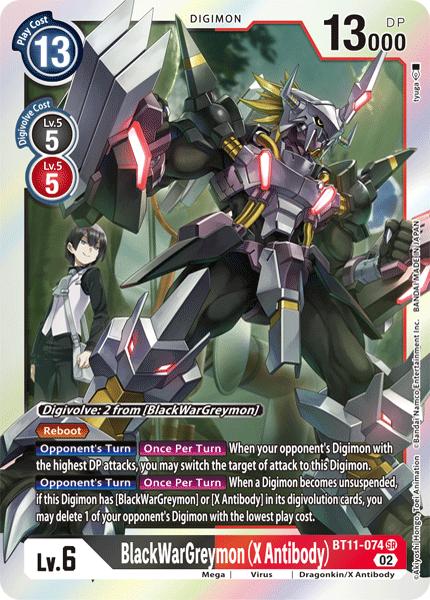 BlackWarGreymon (X Antibody) (BT11-074) | DigimonCardGame