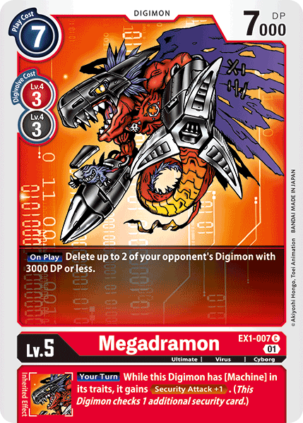Megadramon (EX1-007) | DigimonCardGame Wiki | Fandom