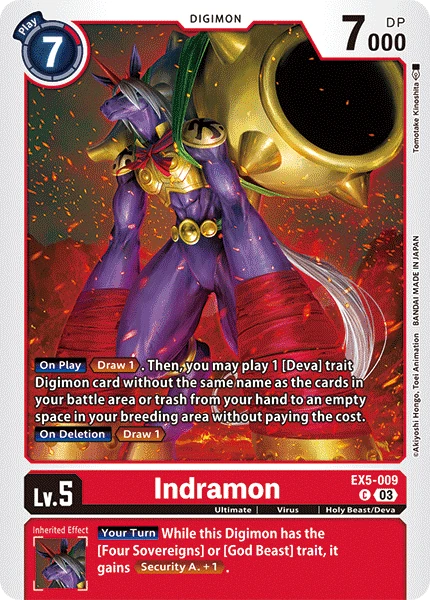 Indramon (EX5-009) | DigimonCardGame Wiki | Fandom Indramon (EX5-009) | DigimonCardGame Wiki | Fandom