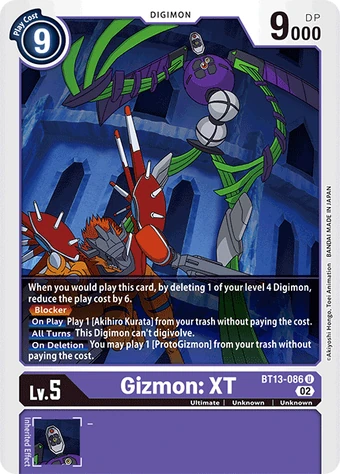 Gizmon: XT (BT13-086) | DigimonCardGame Wiki | Fandom