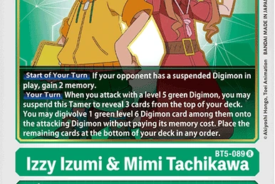 Izzy Izumi & Mimi Tachikawa (BT5-089) | DigimonCardGame Wiki | Fandom