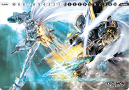 Playmat with Art featuring [BT5-111 Omnimon (X Antibody)] and [BT6-111 Alphamon]