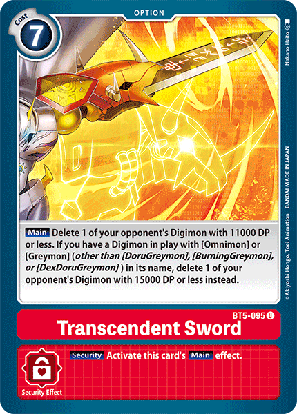 Transcendent Sword (BT5-095) | DigimonCardGame Wiki | Fandom