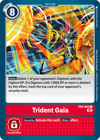 Trident Gaia (EX4-065) | DigimonCardGame Wiki | Fandom