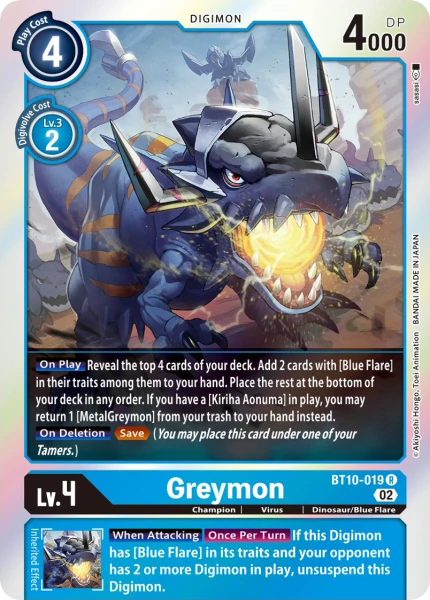 Greymon (BT10-019) | DigimonCardGame Wiki | Fandom