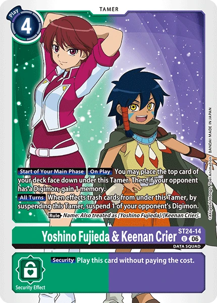 Yoshino Fujieda & Keenan Crier (ST24-14) | DigimonCardGame Wiki | Fandom