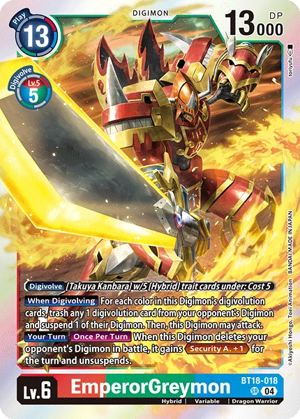 EmperorGreymon (BT18-018) | DigimonCardGame Wiki | Fandom