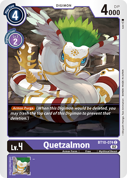 【お値下げ】DIGIMON LINK SYSTEM デジモン Quetzalmon (BT10-074) | DigimonCardGame Wiki | Fandom