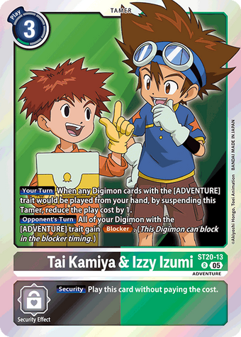 Tai Kamiya & Izzy Izumi (ST20-13) | DigimonCardGame Wiki