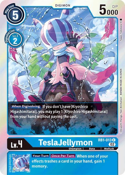 TeslaJellymon (RB1-013) | DigimonCardGame Wiki | Fandom