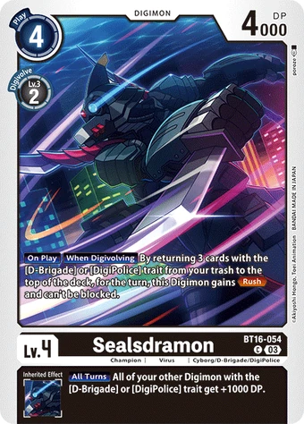 Sealsdramon (BT16-054) | DigimonCardGame Wiki | Fandom