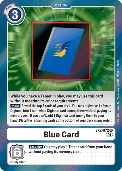 Blue Card (EX2-072) | DigimonCardGame Wiki | Fandom