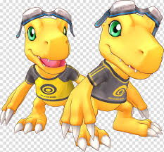 Principais estágios evolutivos do Agumon, um dos Digimon mais famosos.