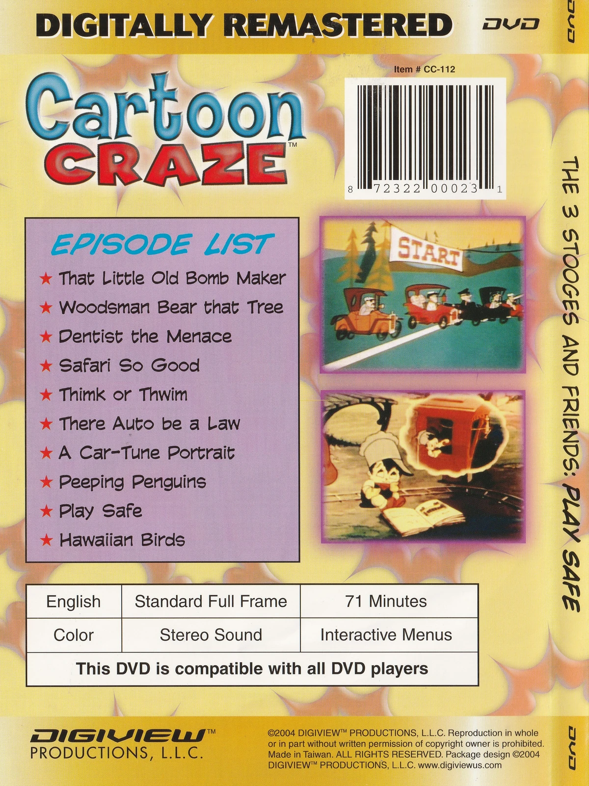 Cartoon Craze: Volume 12 - The 3 Stooges & Friends: Play Safe